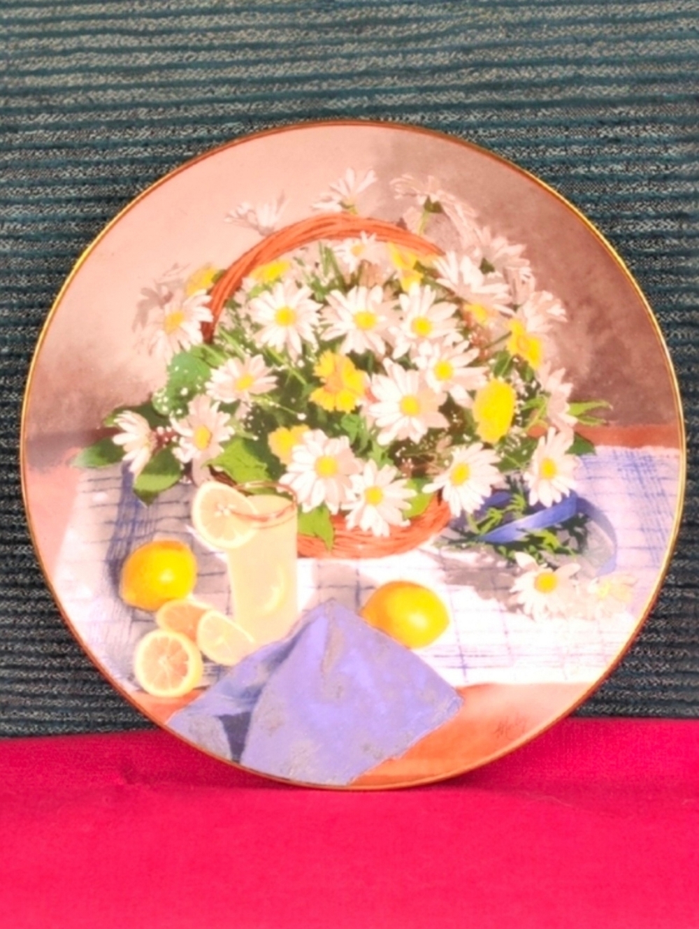 "Daisies"  1988 Collector Plate Bradford Exchange Flowers Of Your Garden Series
